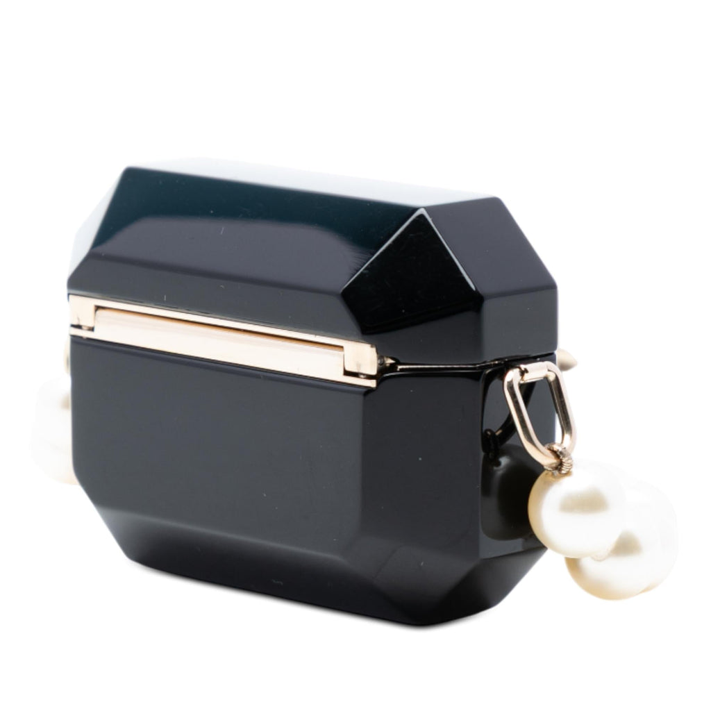 Chanel CC Resin and Faux Pearl Airpods Pro Case Necklace