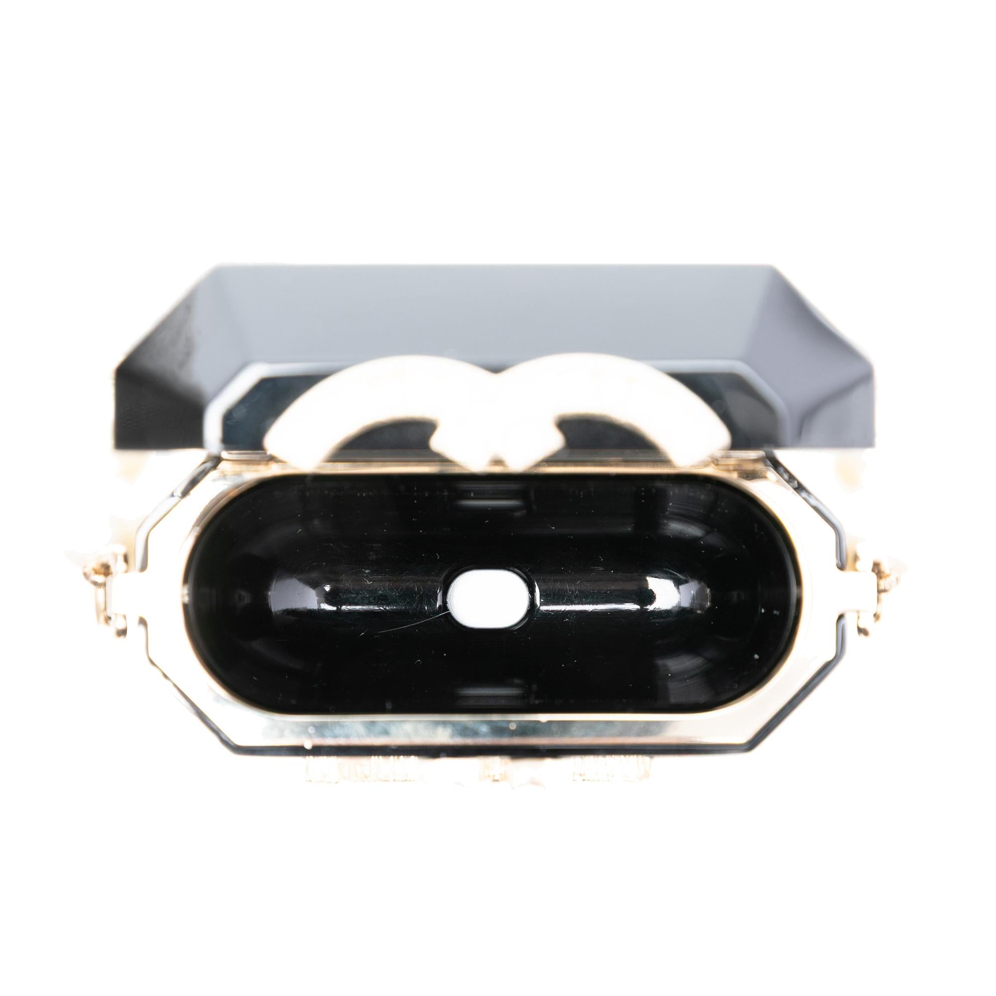 Chanel CC Resin and Faux Pearl Airpods Pro Case Necklace