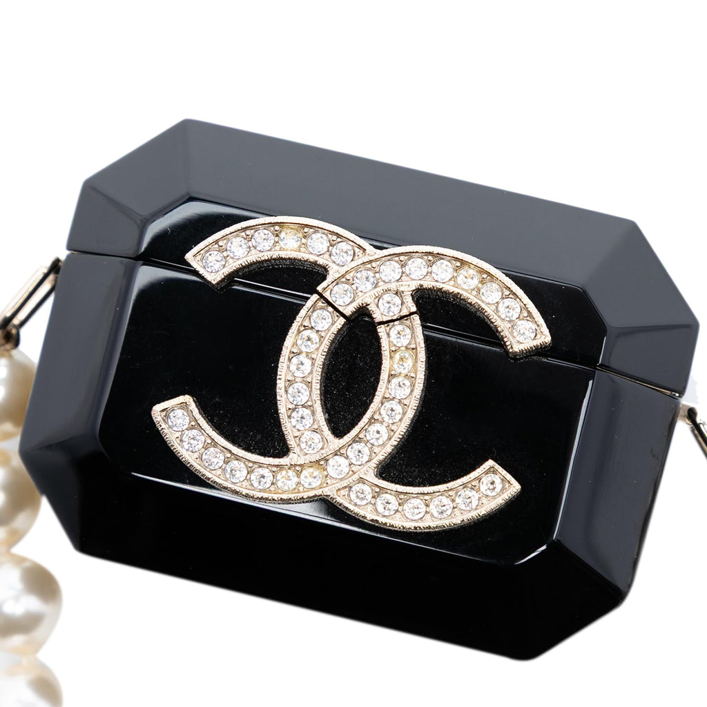 Chanel CC Resin and Faux Pearl Airpods Pro Case Necklace