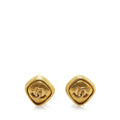 Chanel CC Rhombus Clip On Earrings (SHG-jiimEh)