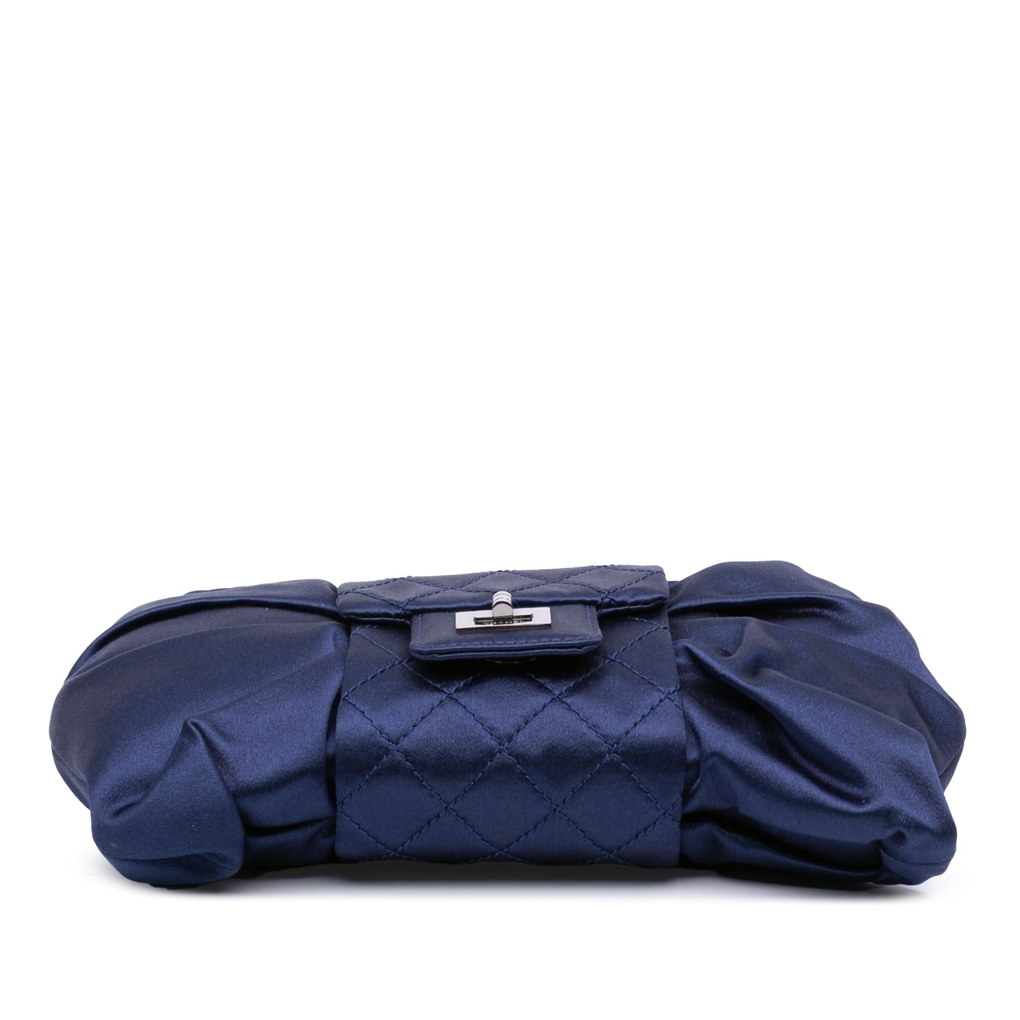 Chanel CC Satin Bow Clutch with Chain