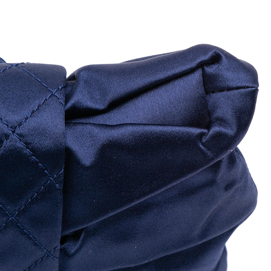 Chanel CC Satin Bow Clutch with Chain