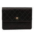 Chanel CC Satin Diamond Stitch Clutch