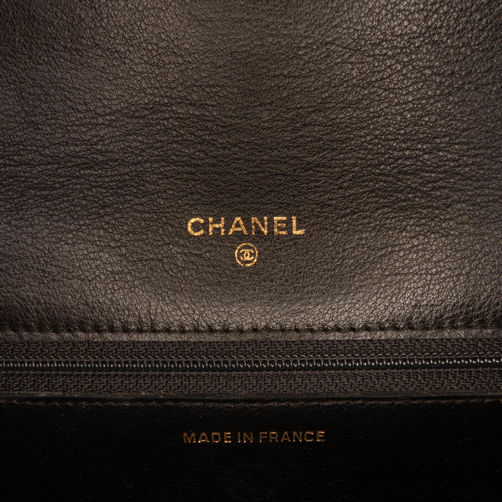 Chanel CC Satin Diamond Stitch Clutch