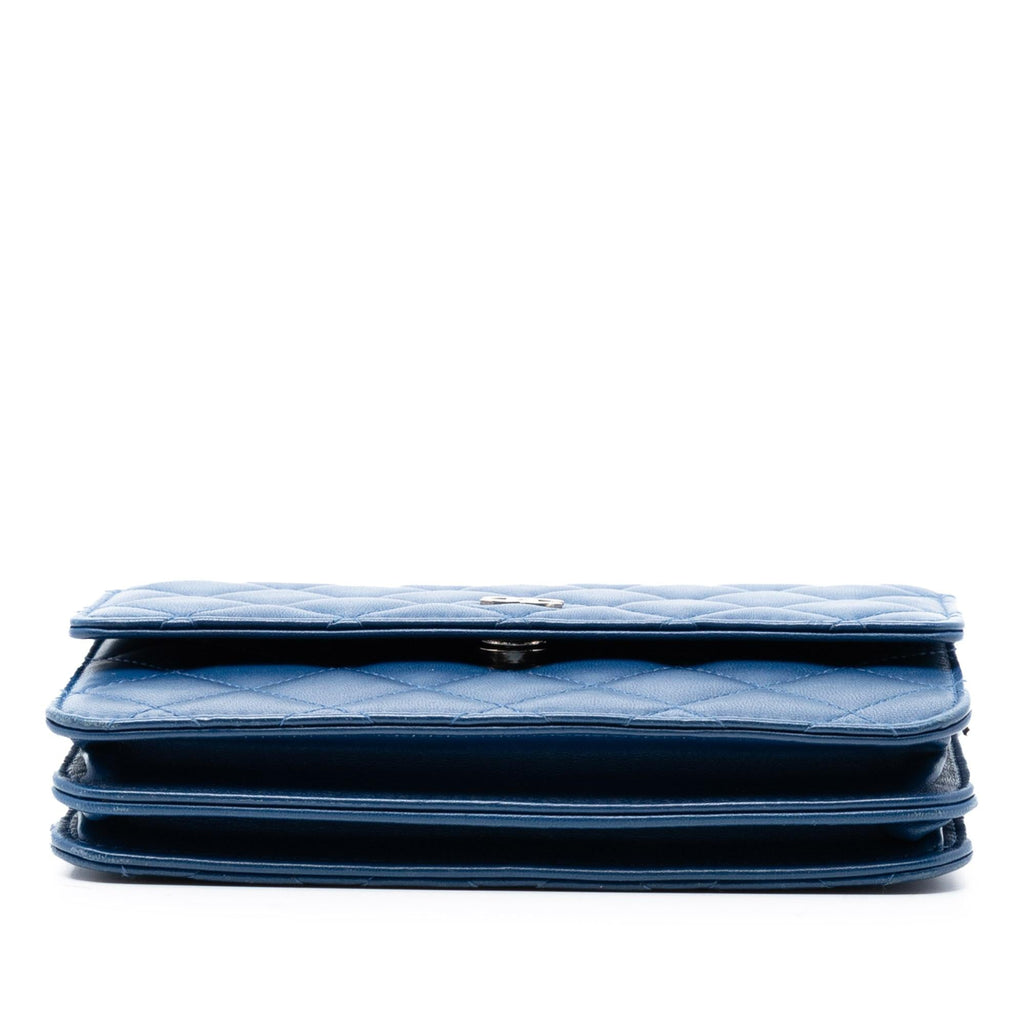 Chanel CC Square Quilted Lambskin Wallet on Chain