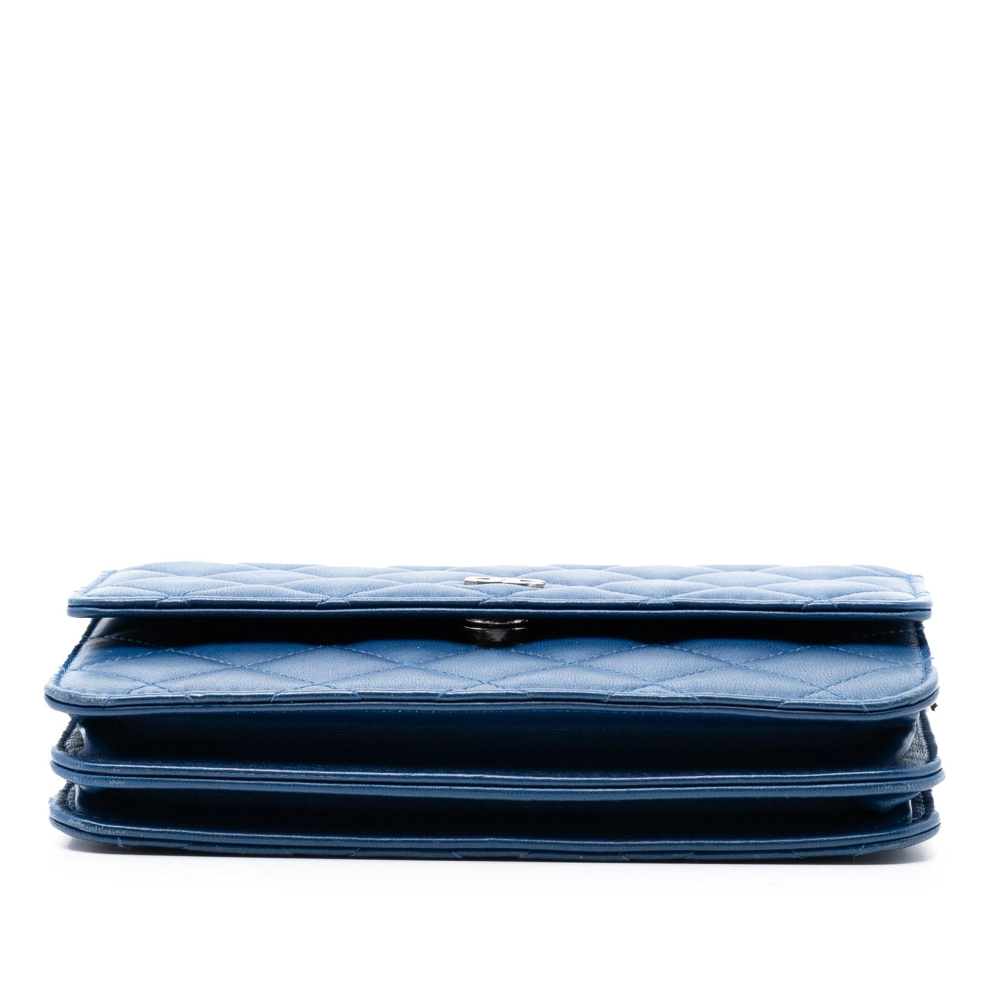 Chanel CC Square Quilted Lambskin Wallet on Chain