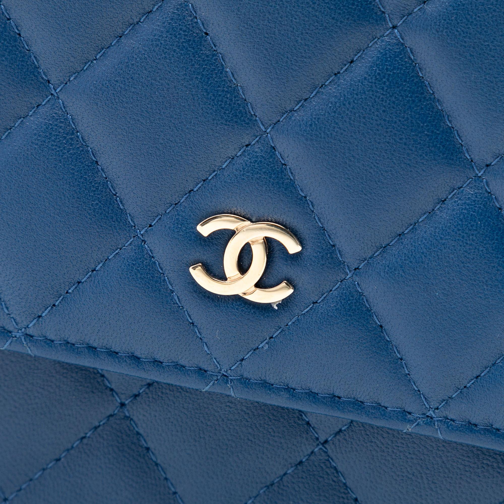 Chanel CC Square Quilted Lambskin Wallet on Chain