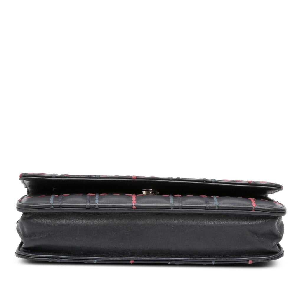 Chanel CC Square Stitched Calfskin Wallet on Chain