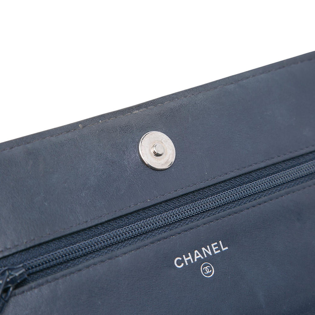 Chanel CC Square Stitched Calfskin Wallet on Chain