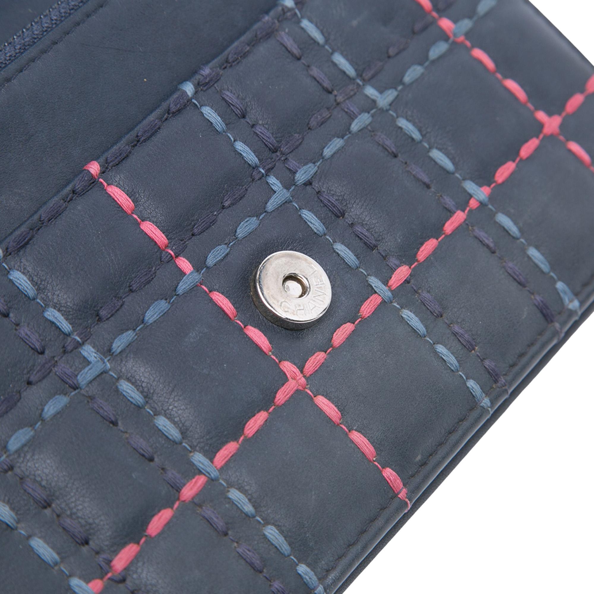 Chanel CC Square Stitched Calfskin Wallet on Chain
