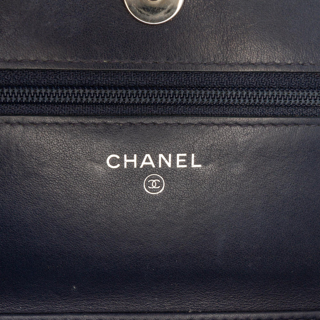 Chanel CC Square Stitched Calfskin Wallet on Chain