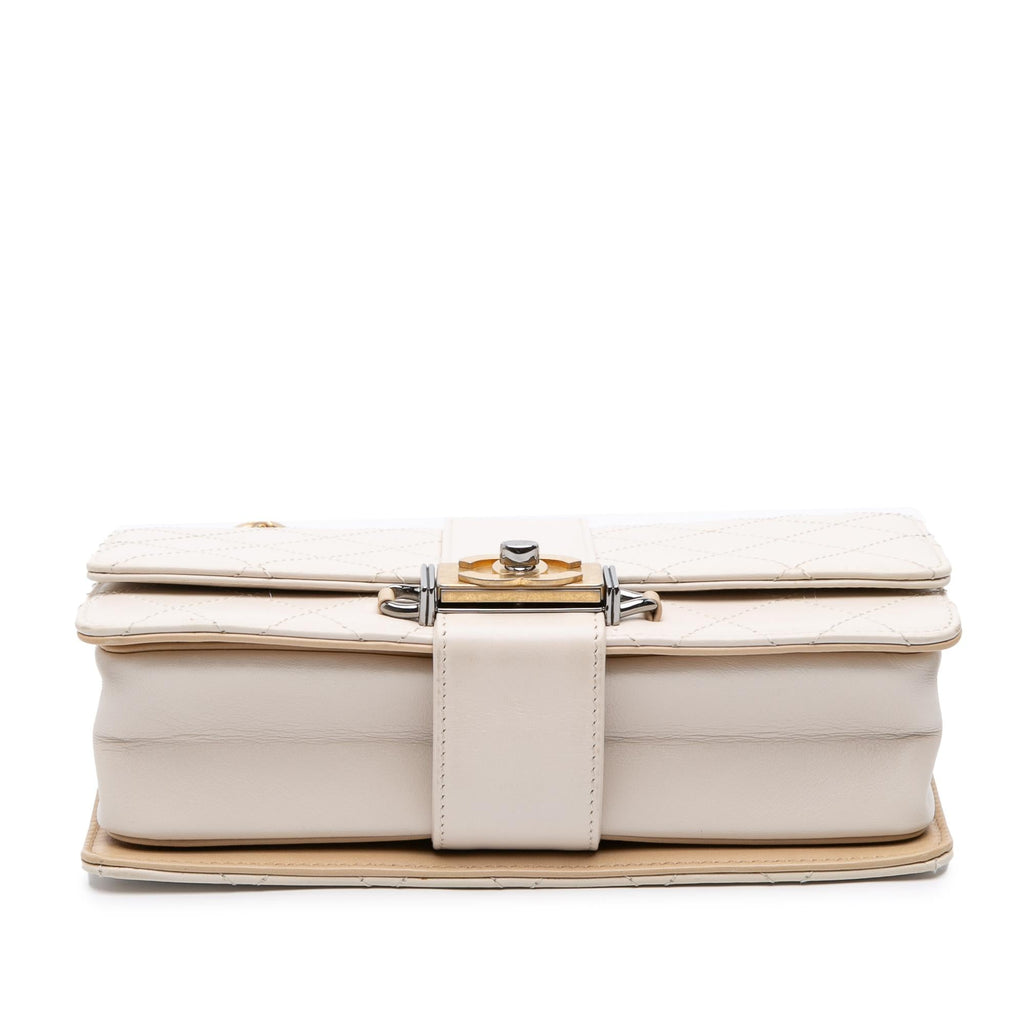 Chanel CC Stitched Calfskin Chain Flap