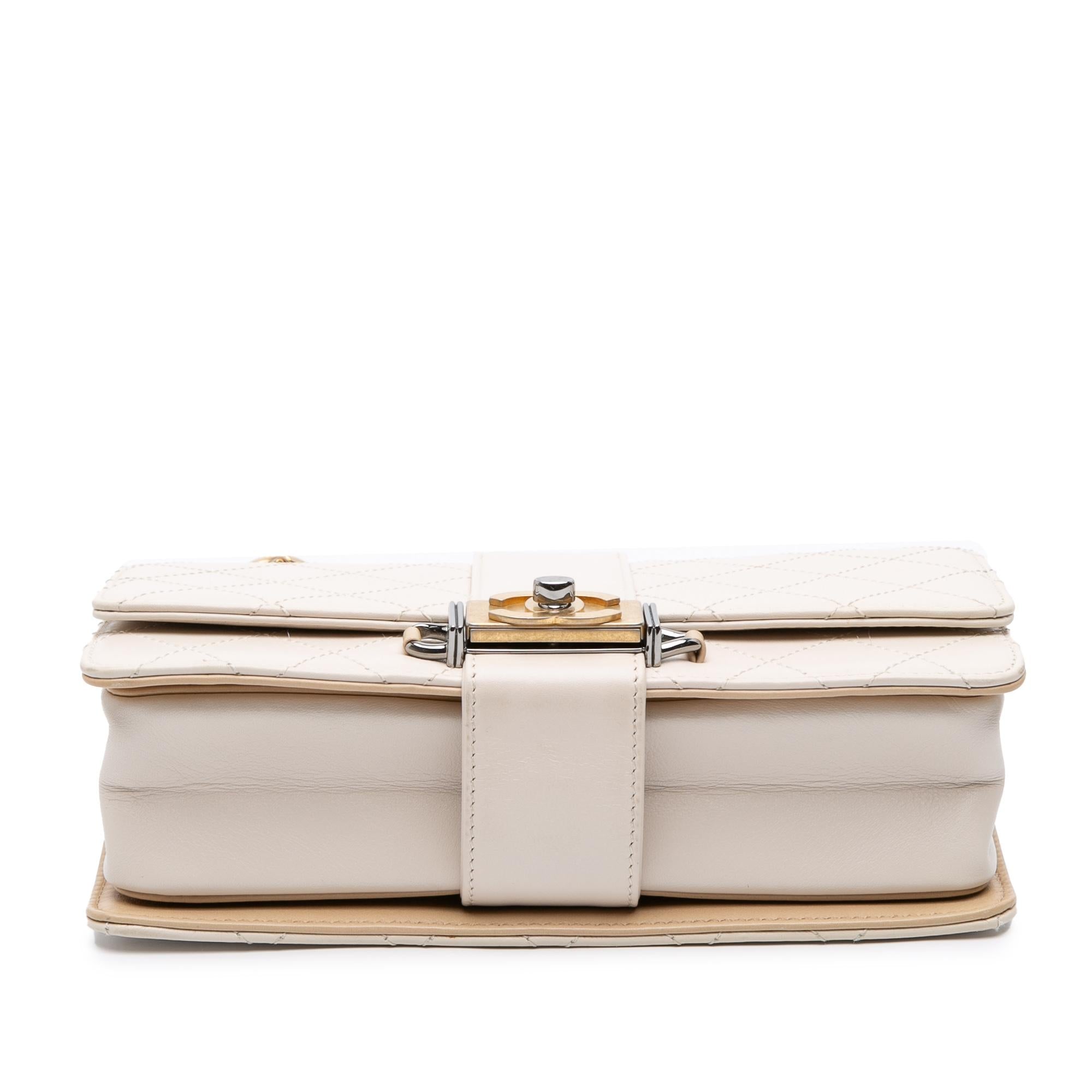 Chanel CC Stitched Calfskin Chain Flap