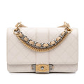 Chanel CC Stitched Calfskin Chain Flap