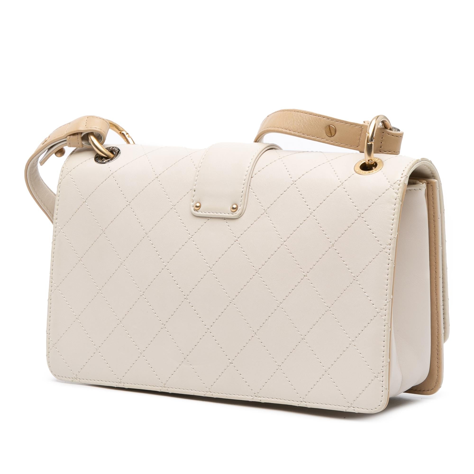 Chanel CC Stitched Calfskin Chain Flap