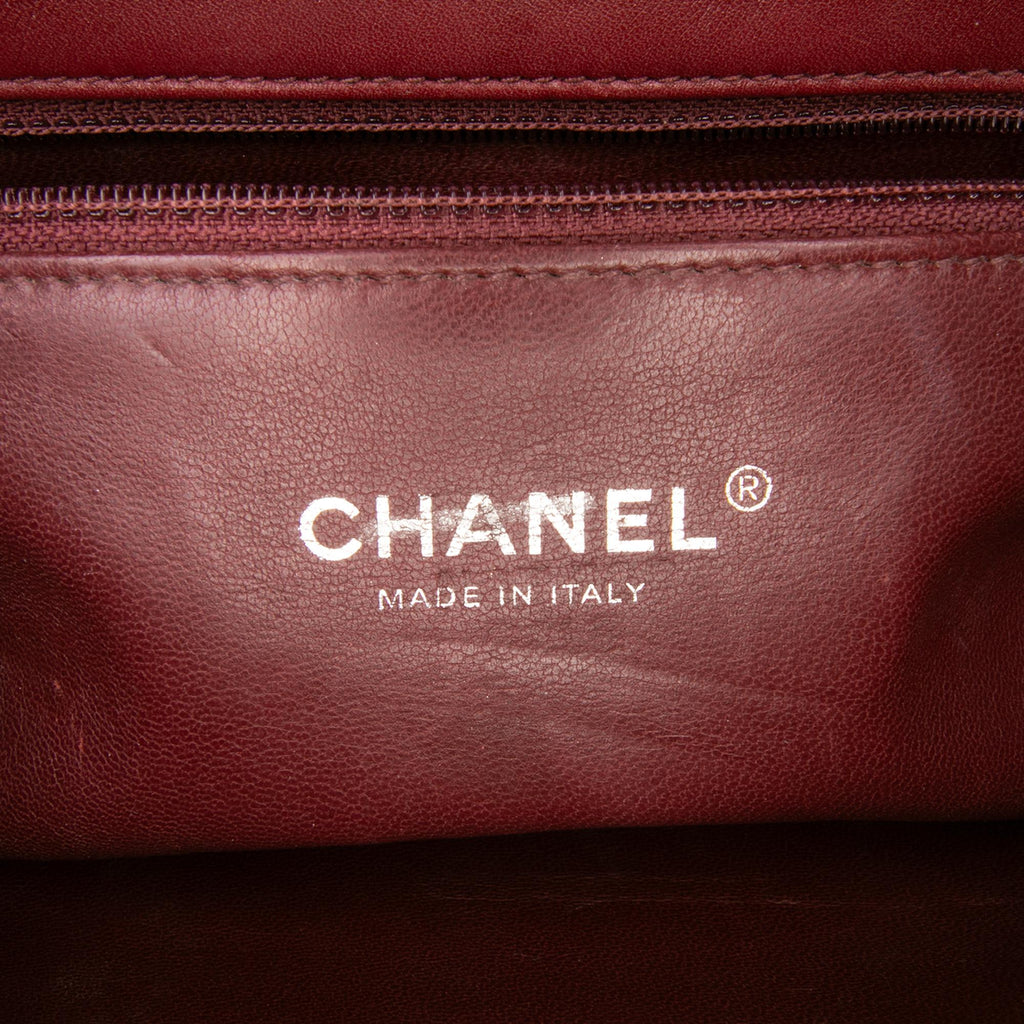 Chanel CC Stitched Calfskin Chain Flap