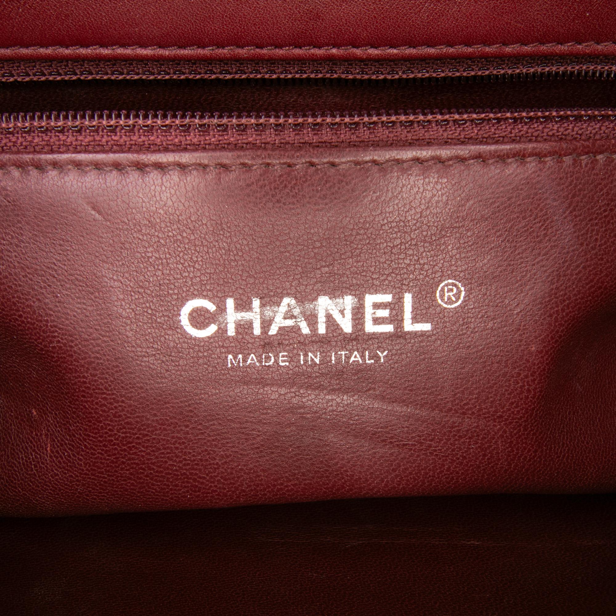 Chanel CC Stitched Calfskin Chain Flap