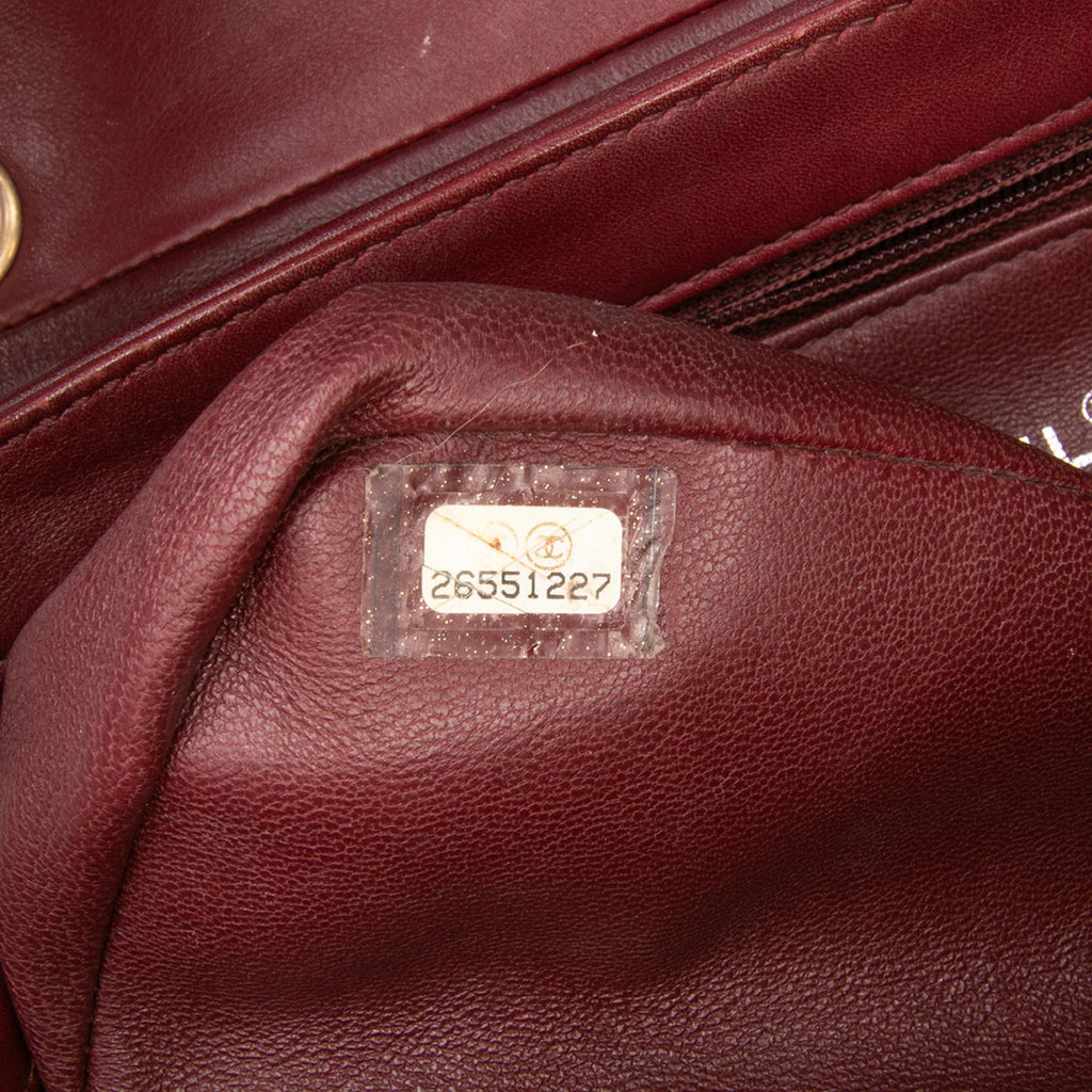 Chanel CC Stitched Calfskin Chain Flap