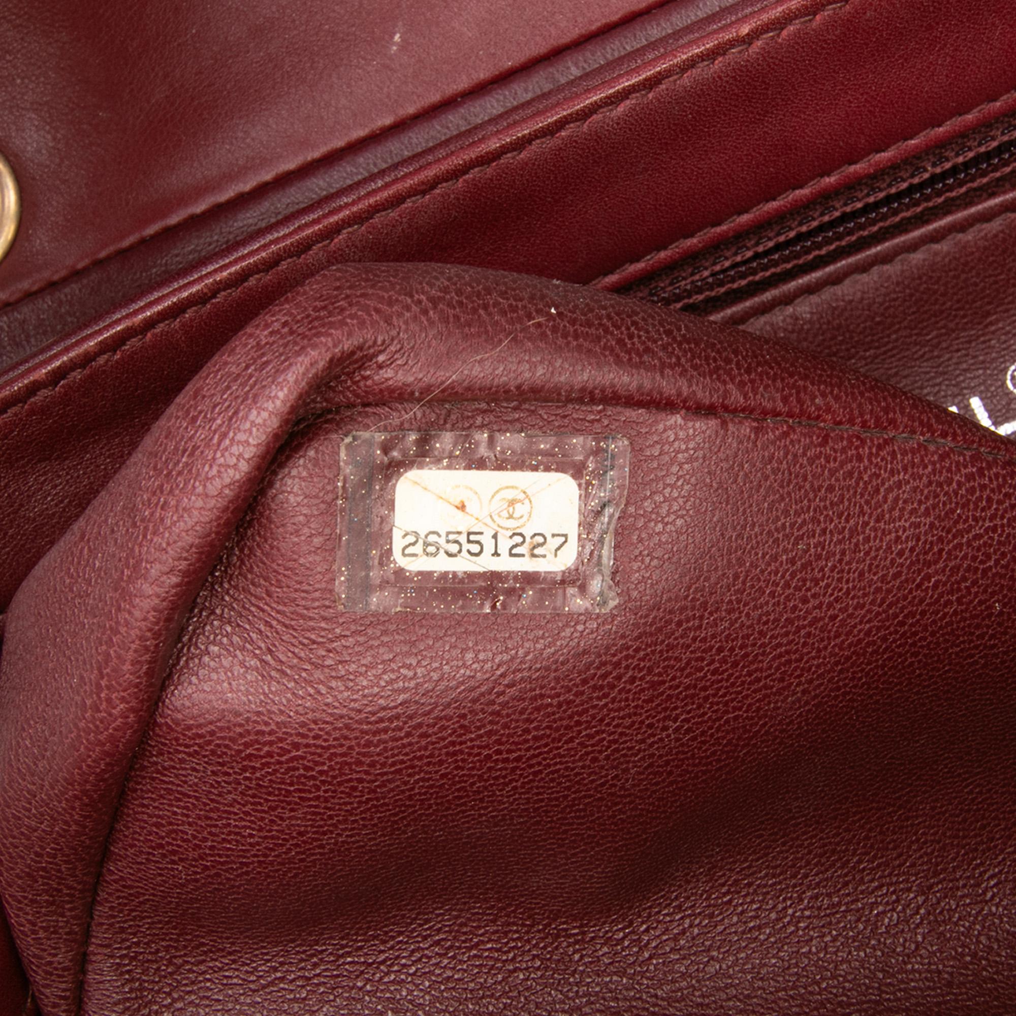 Chanel CC Stitched Calfskin Chain Flap
