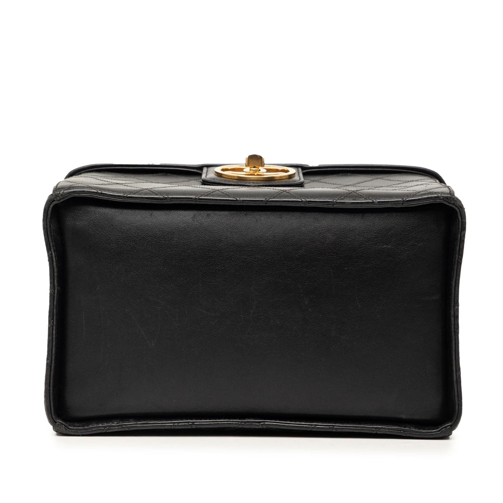 Chanel CC Stitched Calfskin Turnlock Vanity Case