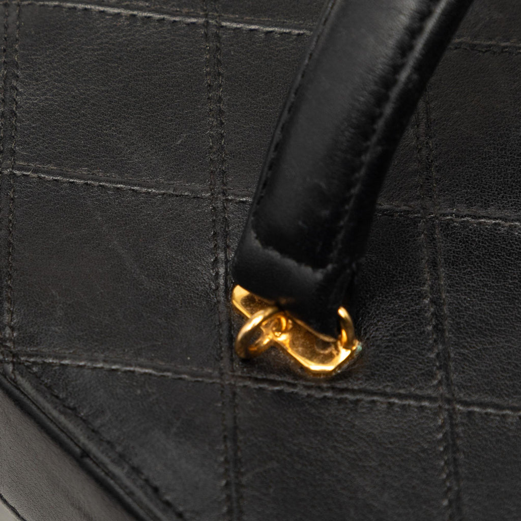 Chanel CC Stitched Calfskin Turnlock Vanity Case