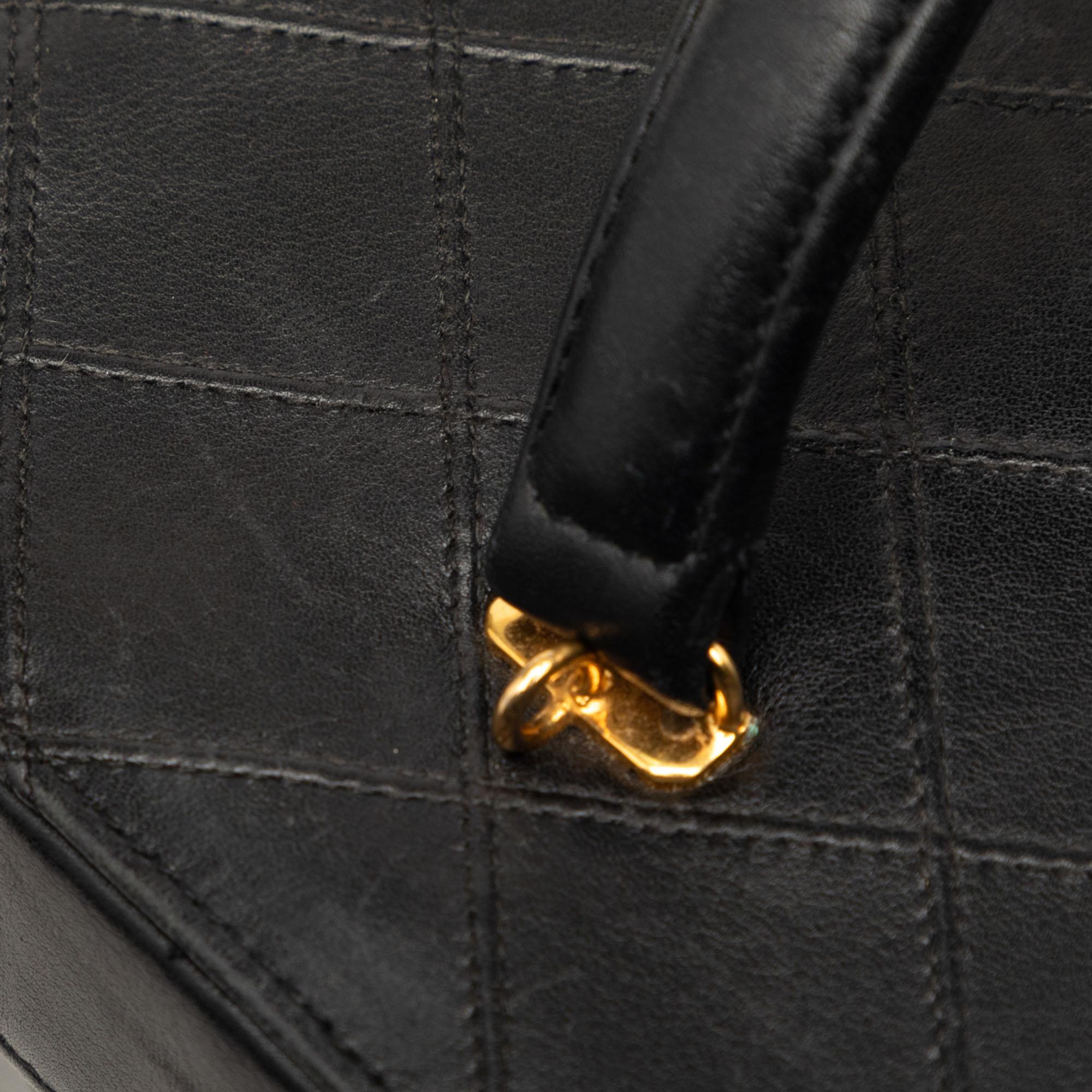 Chanel CC Stitched Calfskin Turnlock Vanity Case