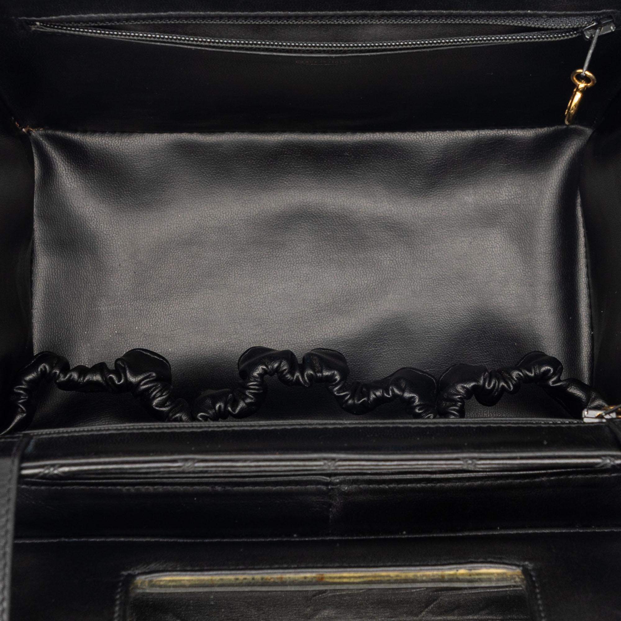 Chanel CC Stitched Calfskin Turnlock Vanity Case