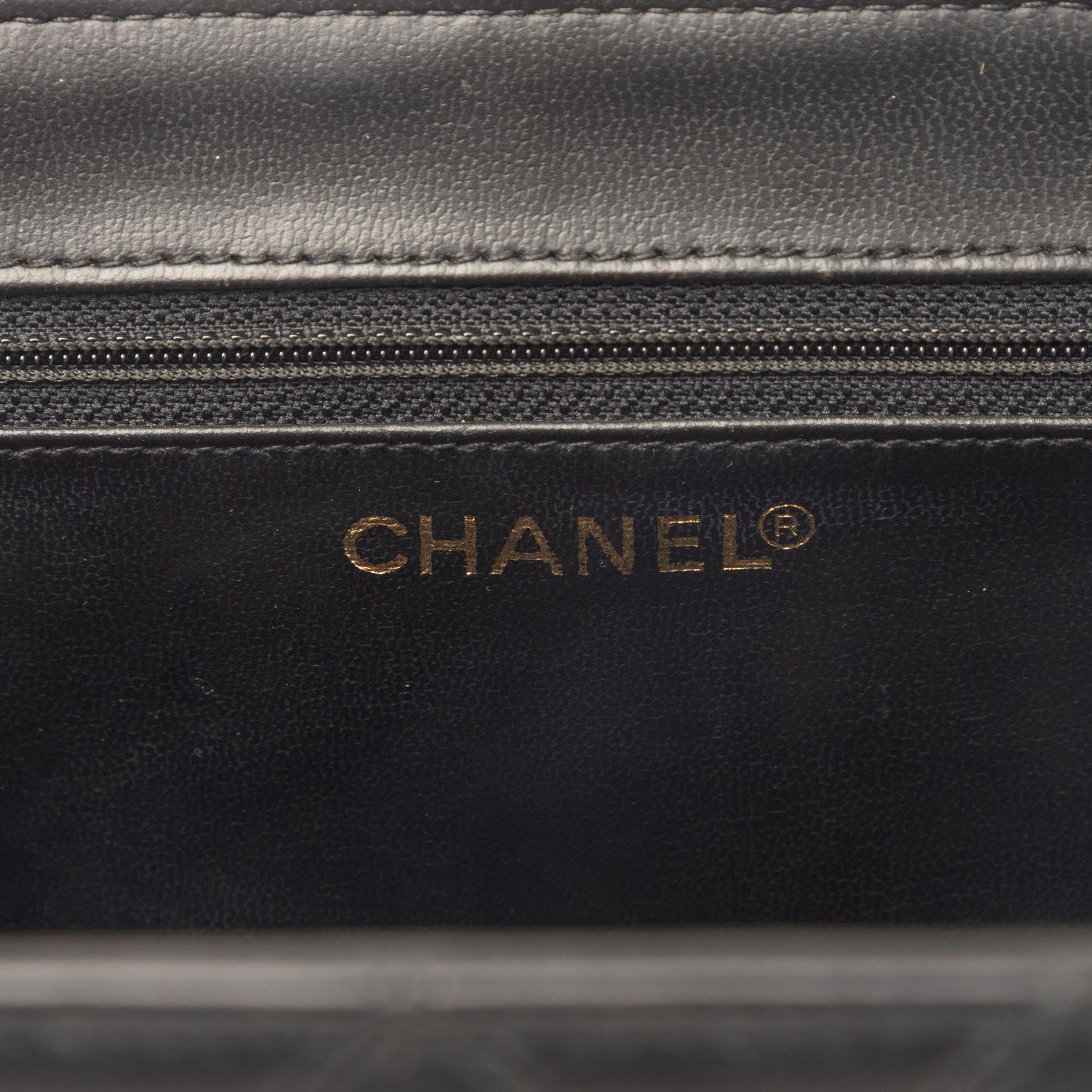 Chanel CC Stitched Calfskin Turnlock Vanity Case