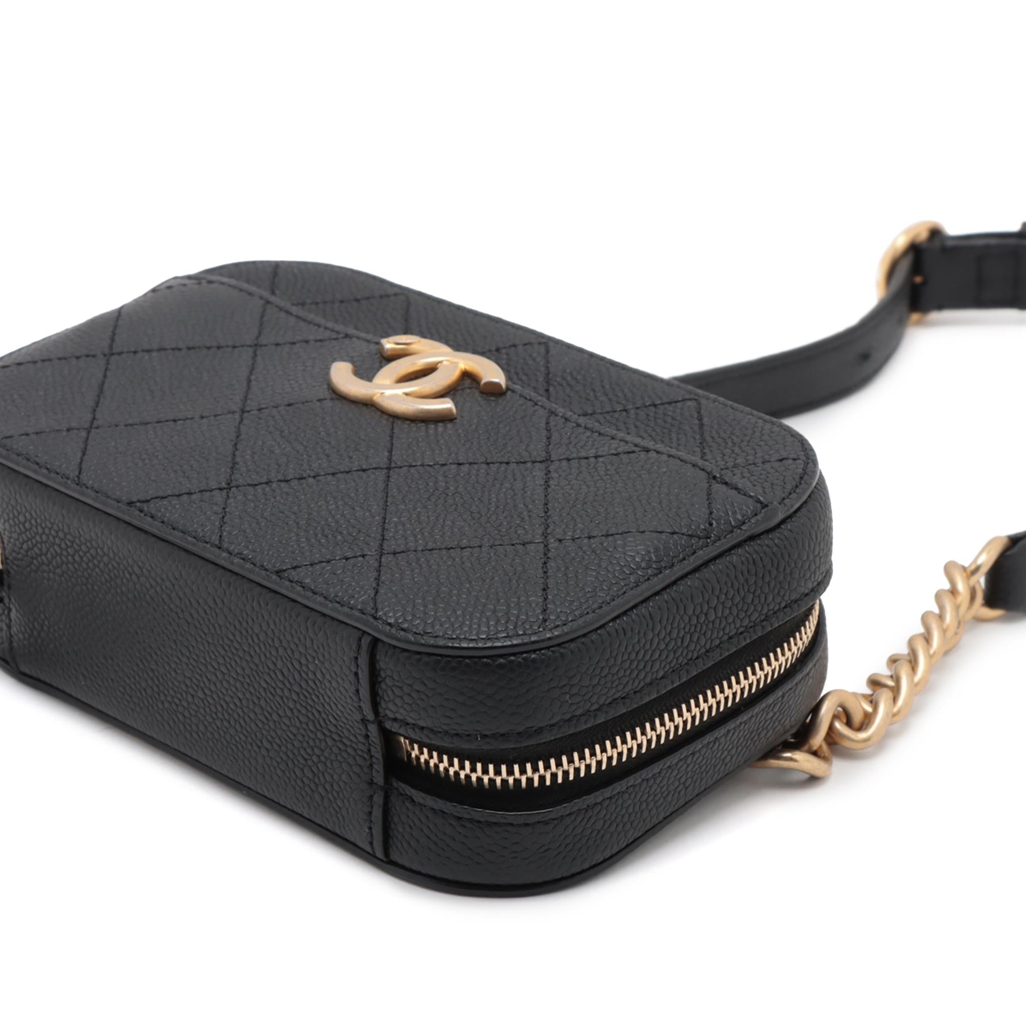 Chanel CC Stitched Caviar Chic Affinity Belt Bag