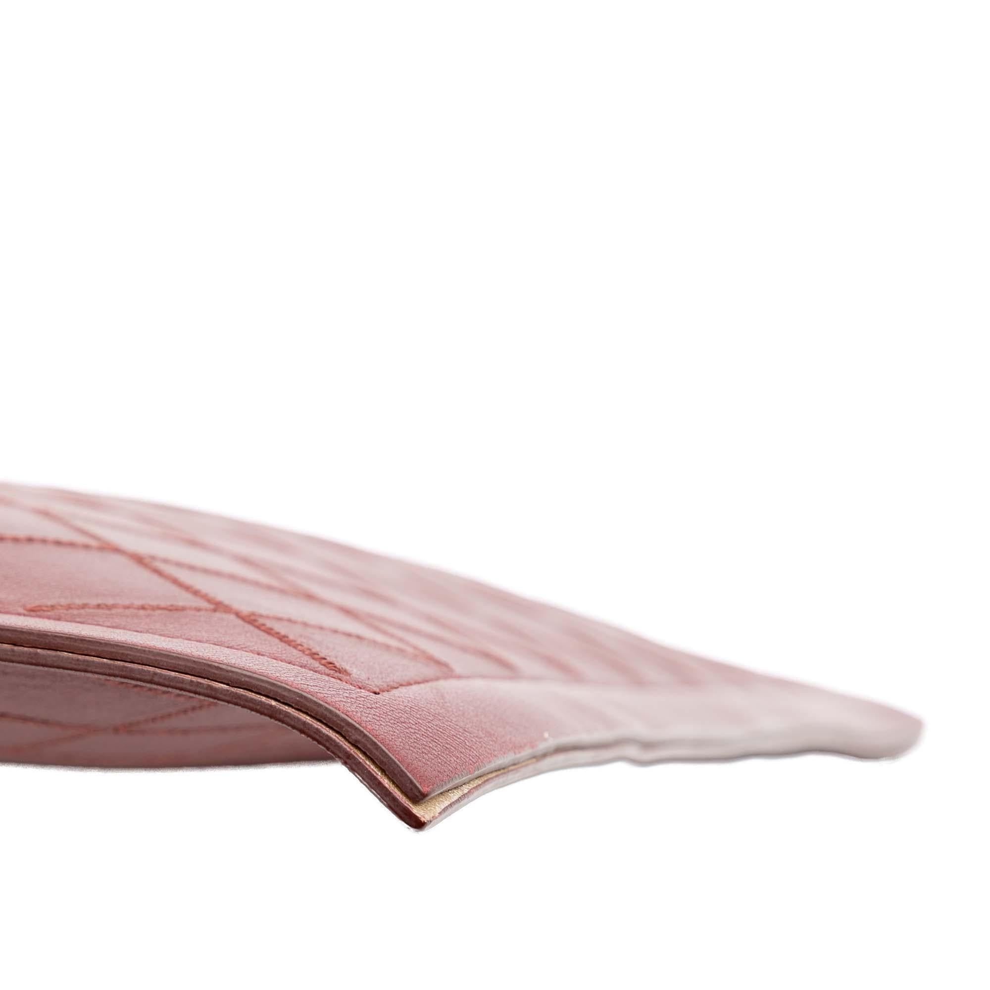 Chanel CC Stitched Lambskin Clutch
