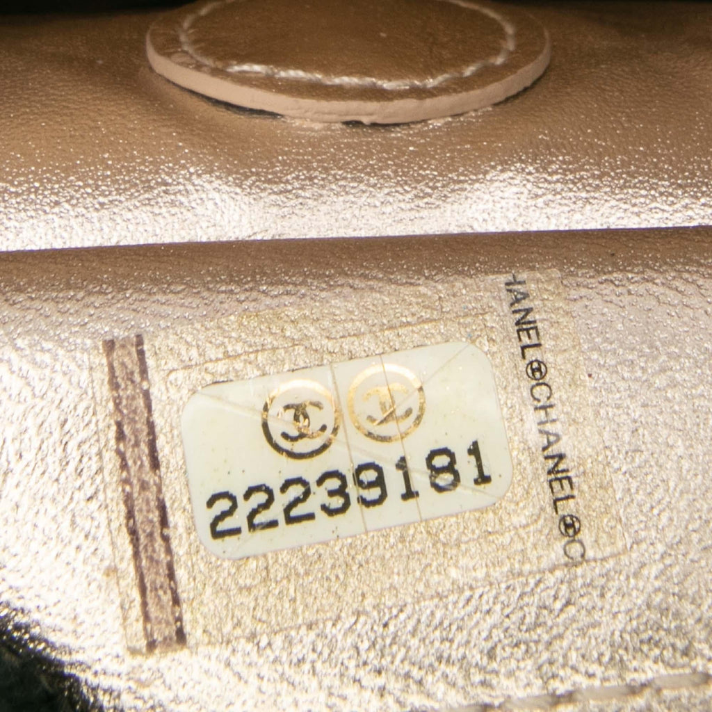 Chanel CC Stitched Lambskin Clutch