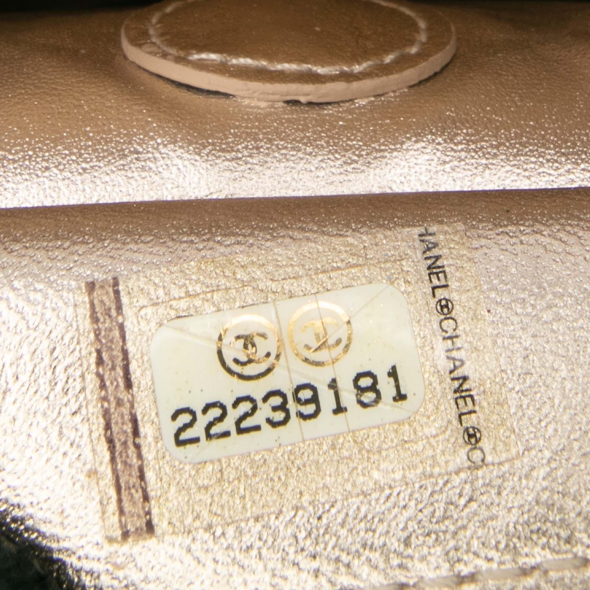Chanel CC Stitched Lambskin Clutch
