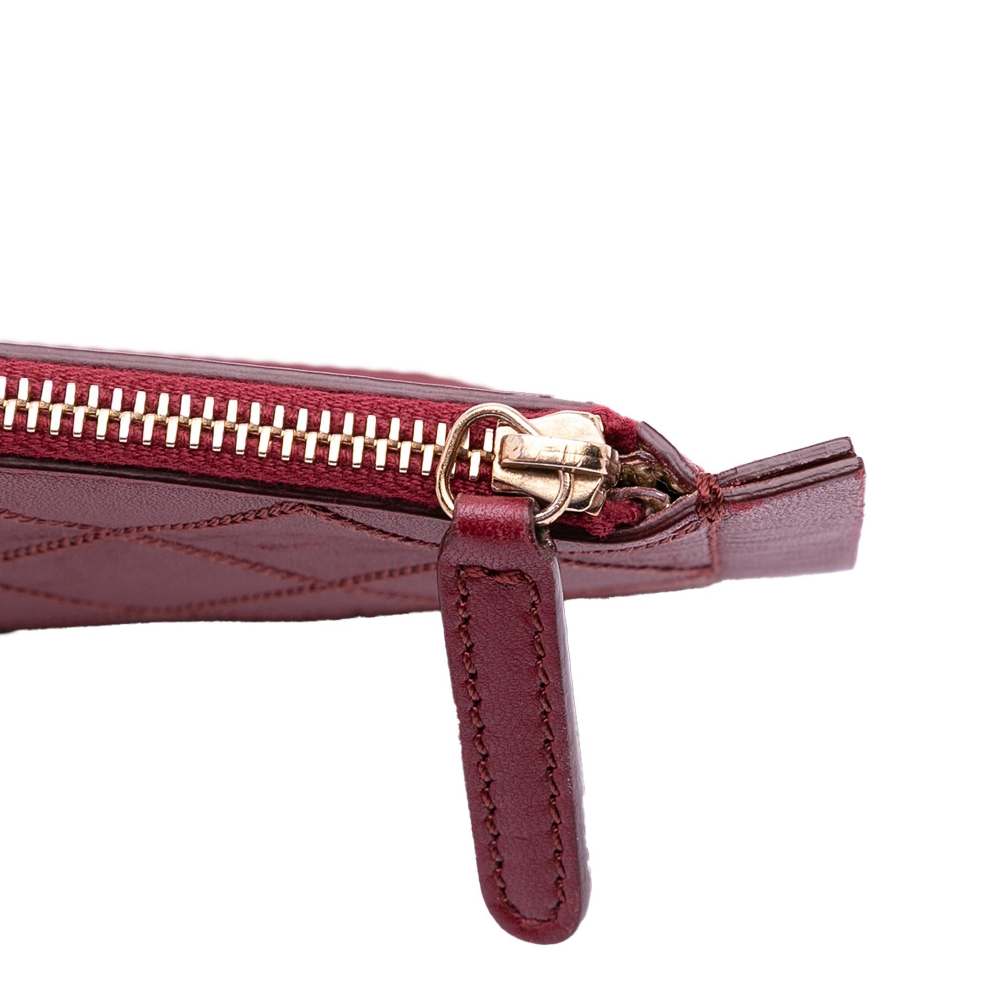Chanel CC Stitched Lambskin Clutch
