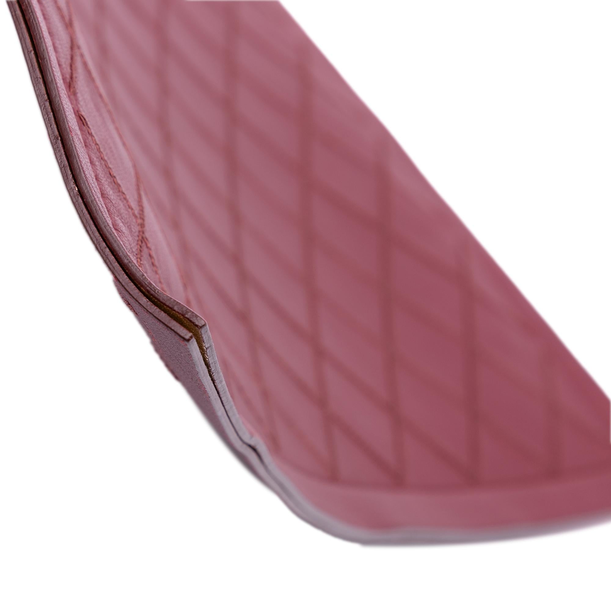 Chanel CC Stitched Lambskin Clutch