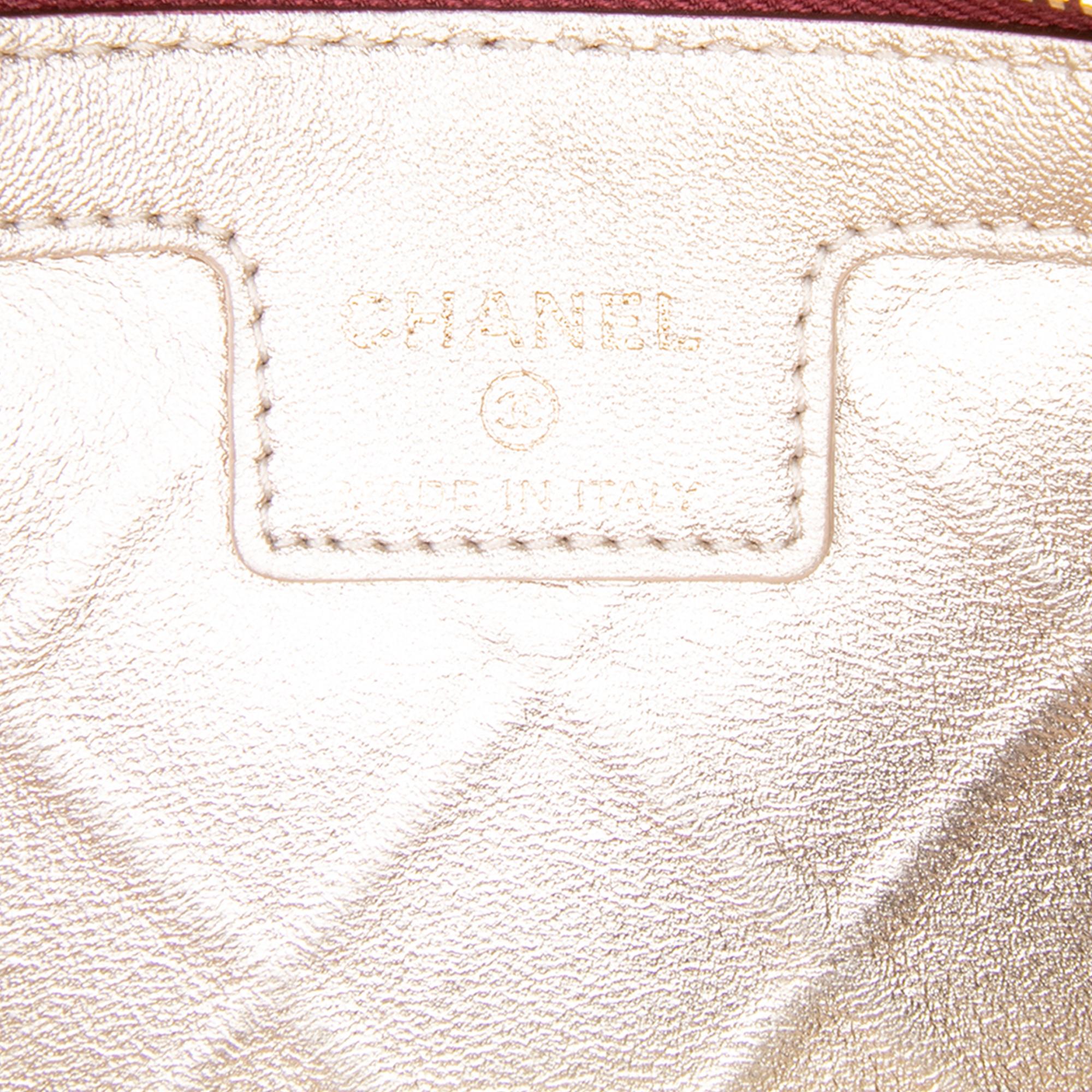 Chanel CC Stitched Lambskin Clutch