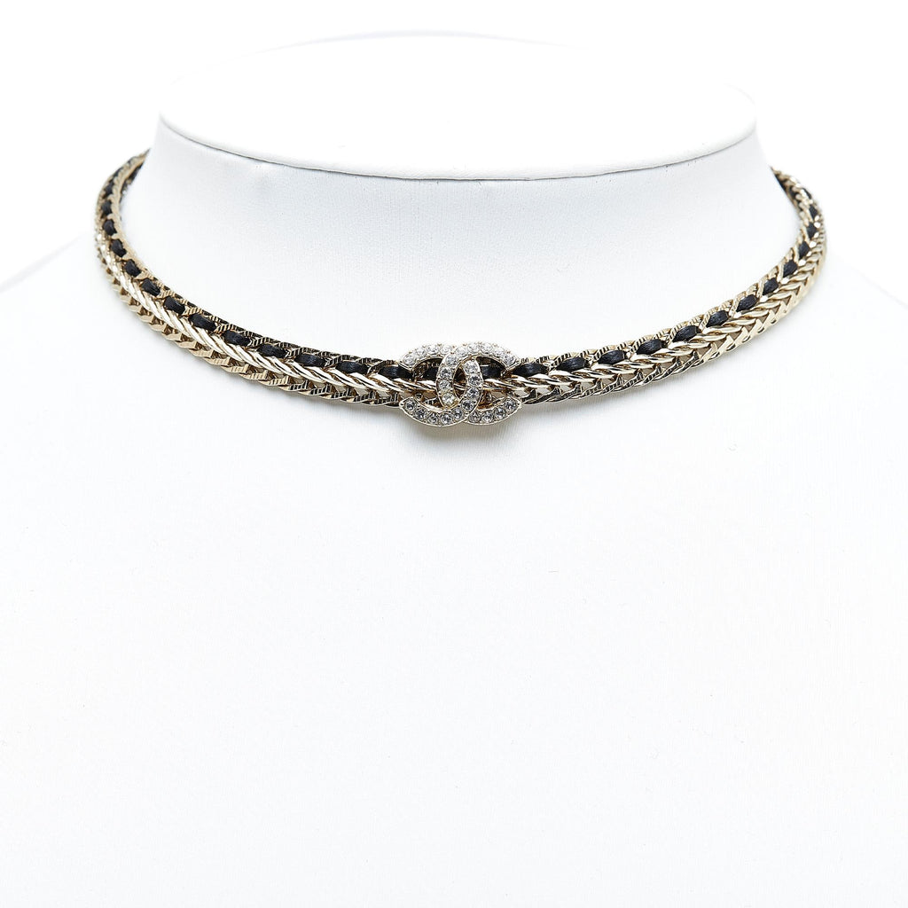 Chanel CC Strass Pendant Choker (SHG-oapFjp)