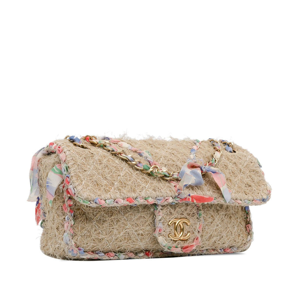 Chanel CC Straw Country Flap (SHG-LDVjxm)