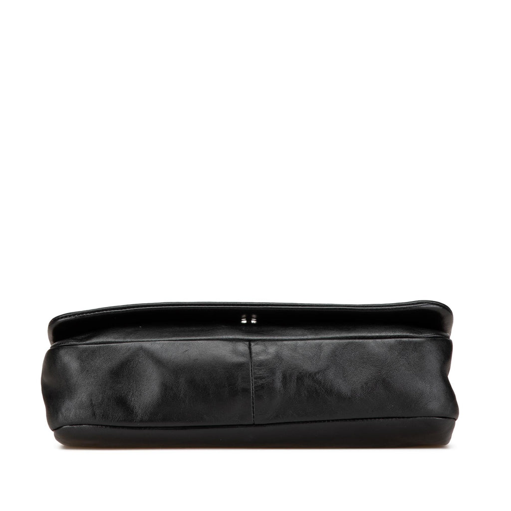 Chanel CC Studded Lambskin East West Flap