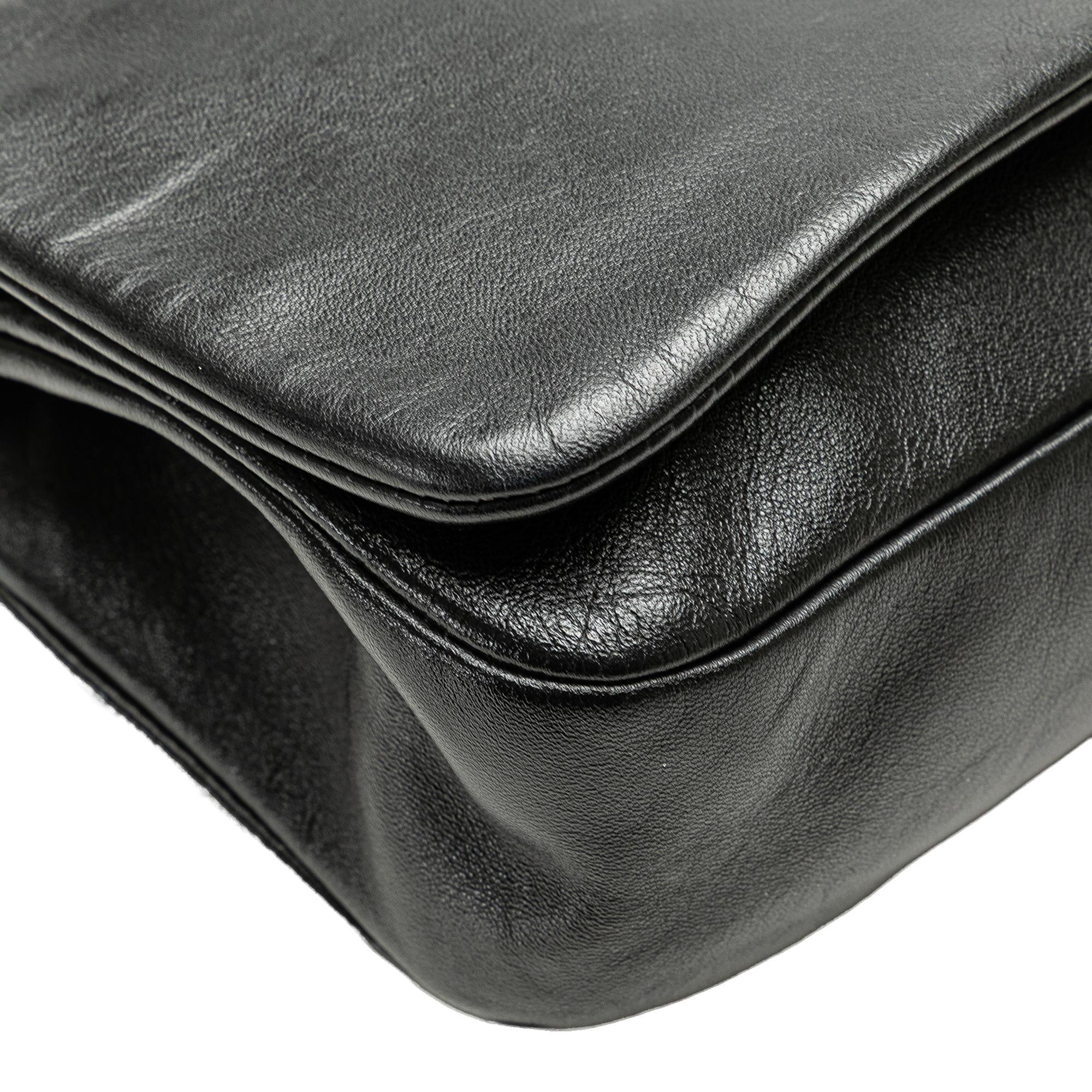 Chanel CC Studded Lambskin East West Flap
