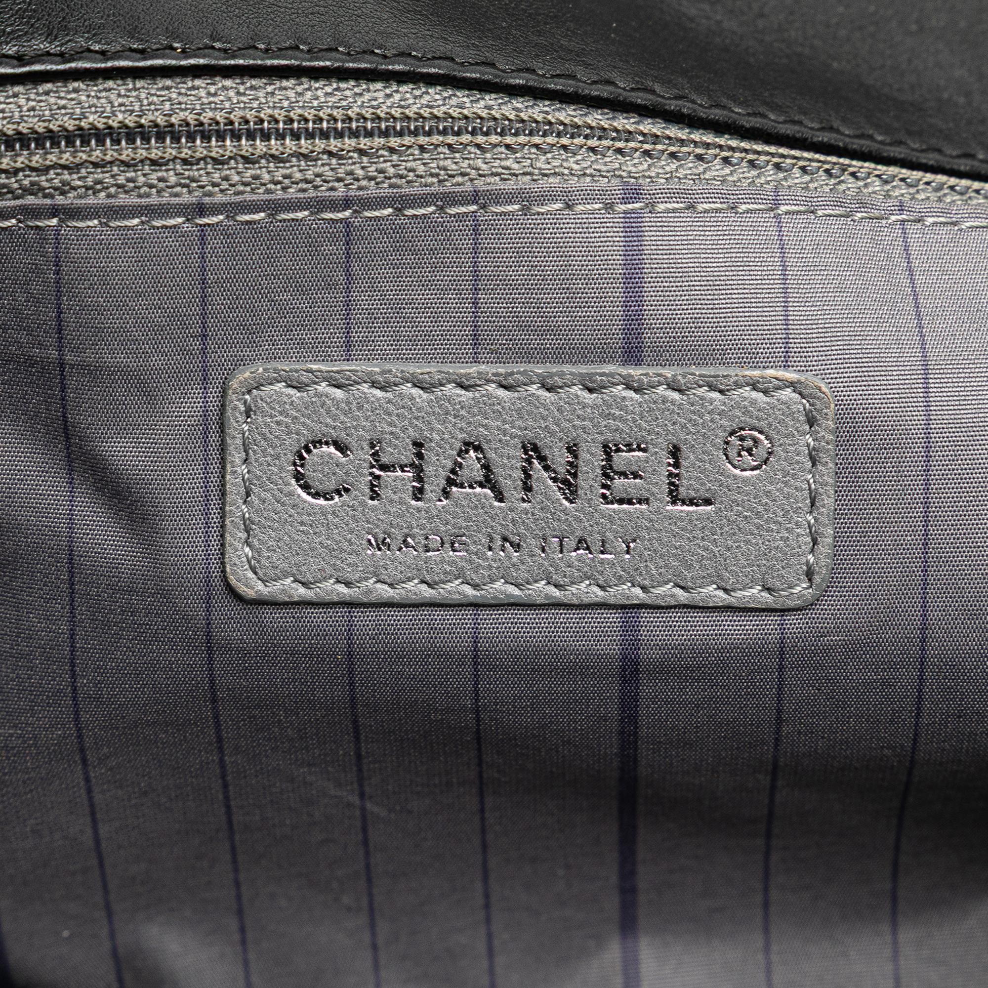 Chanel CC Studded Lambskin East West Flap