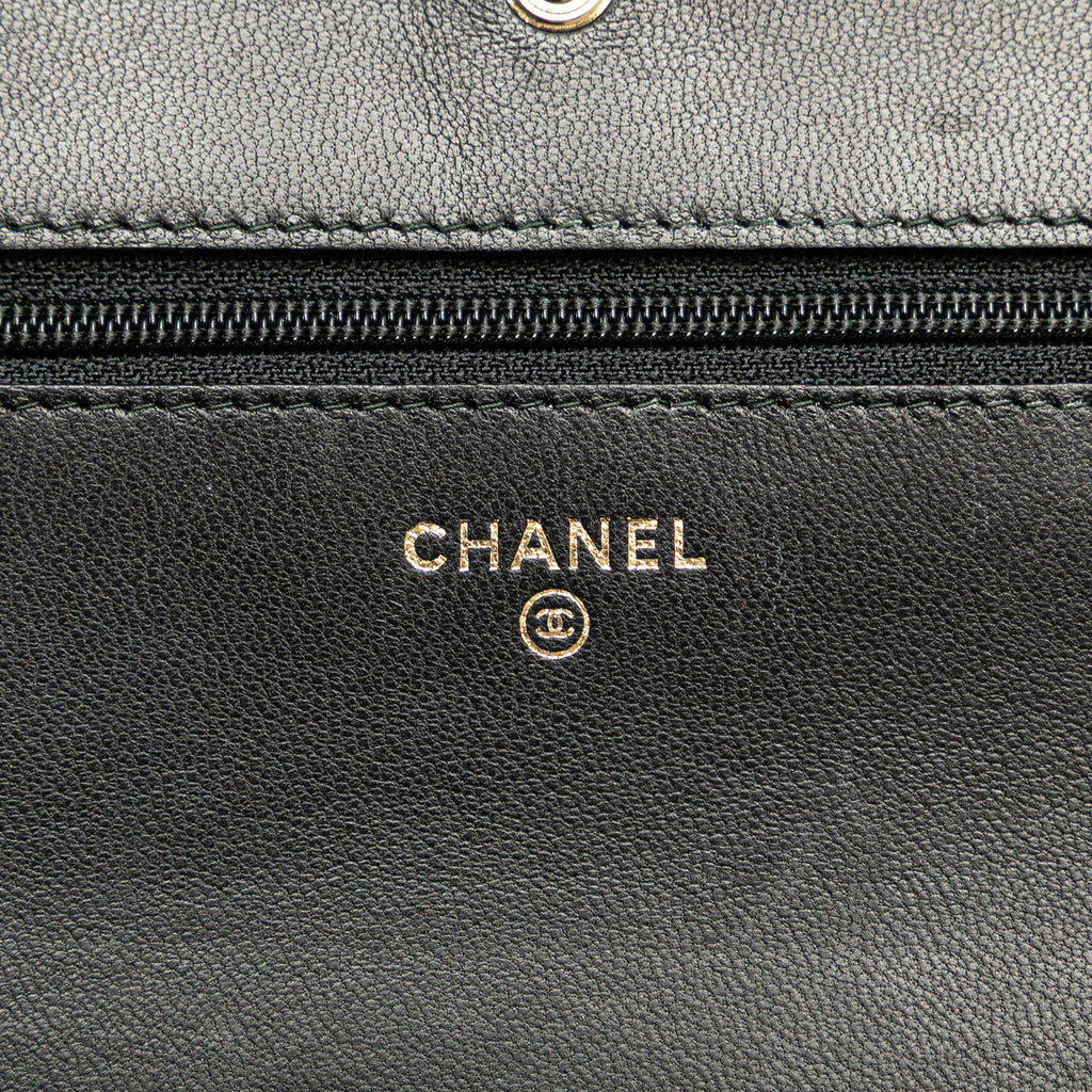 Chanel CC Studded Lambskin Wallet on Chain