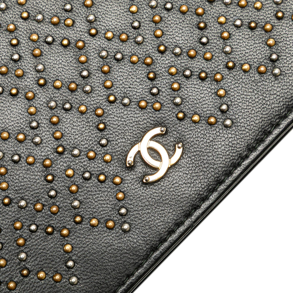 Chanel CC Studded Lambskin Wallet on Chain
