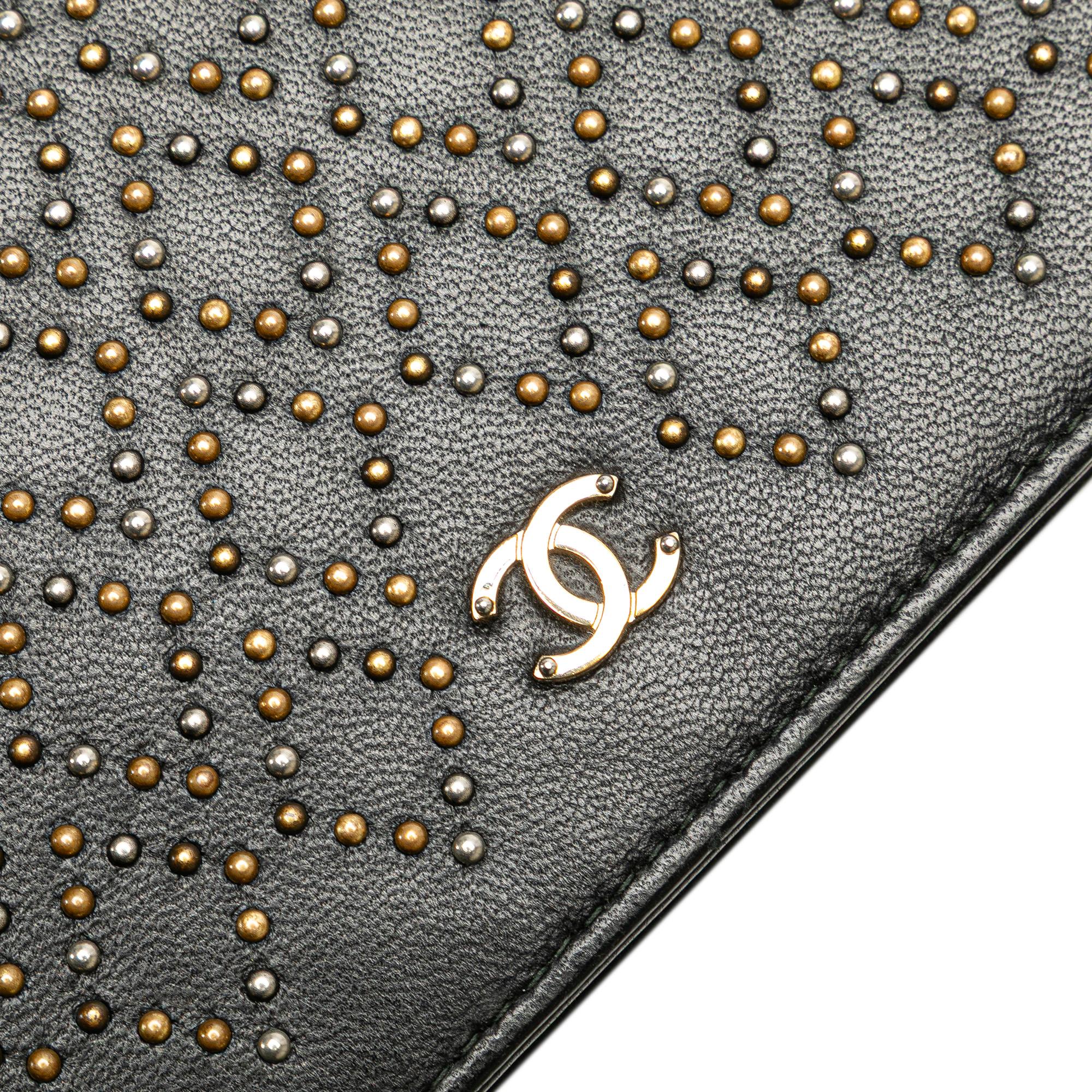 Chanel CC Studded Lambskin Wallet on Chain