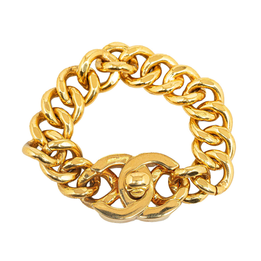 Chanel CC Turnlock Chain Bracelet (SHG-b6B4kT)