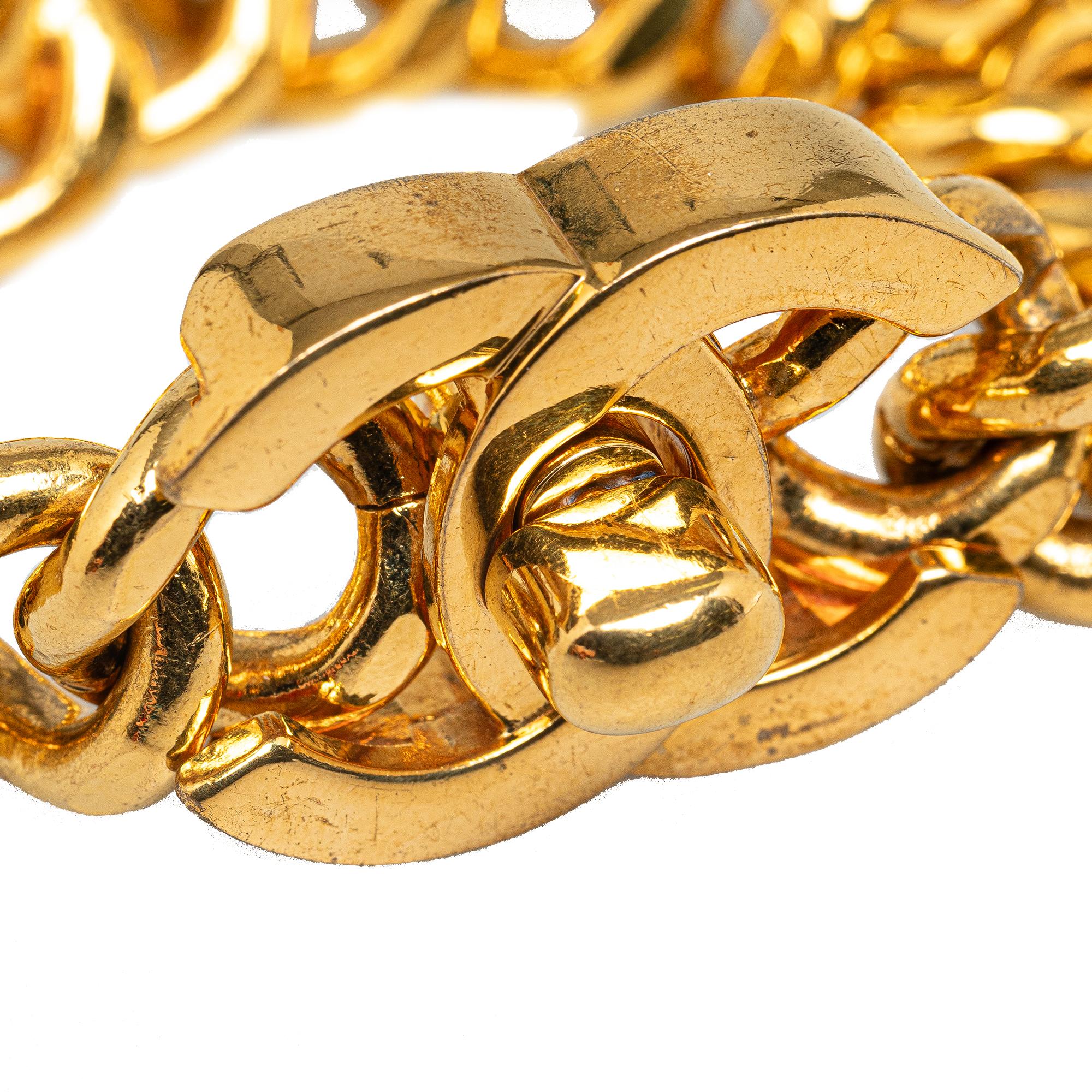 Chanel CC Turnlock Chain Bracelet (SHG-6Xbkt3)