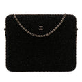 Chanel CC Tweed Chain Around Tablet Holder Crossbody