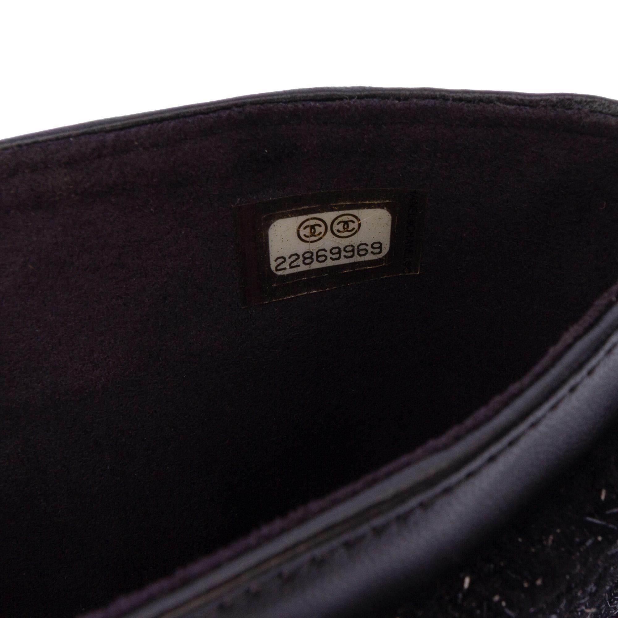 Chanel CC Tweed Chain Around Tablet Holder Crossbody