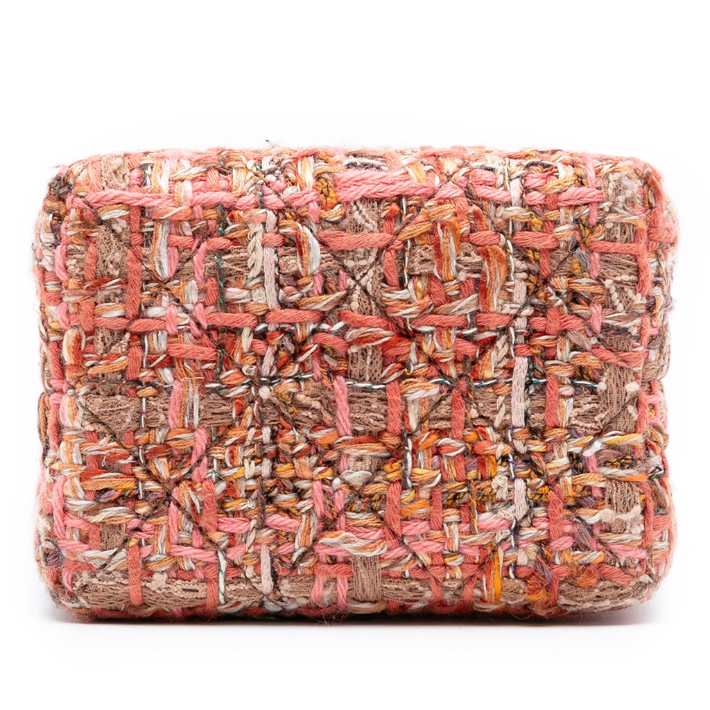 Chanel CC Tweed Chain Vertical Box Crossbody