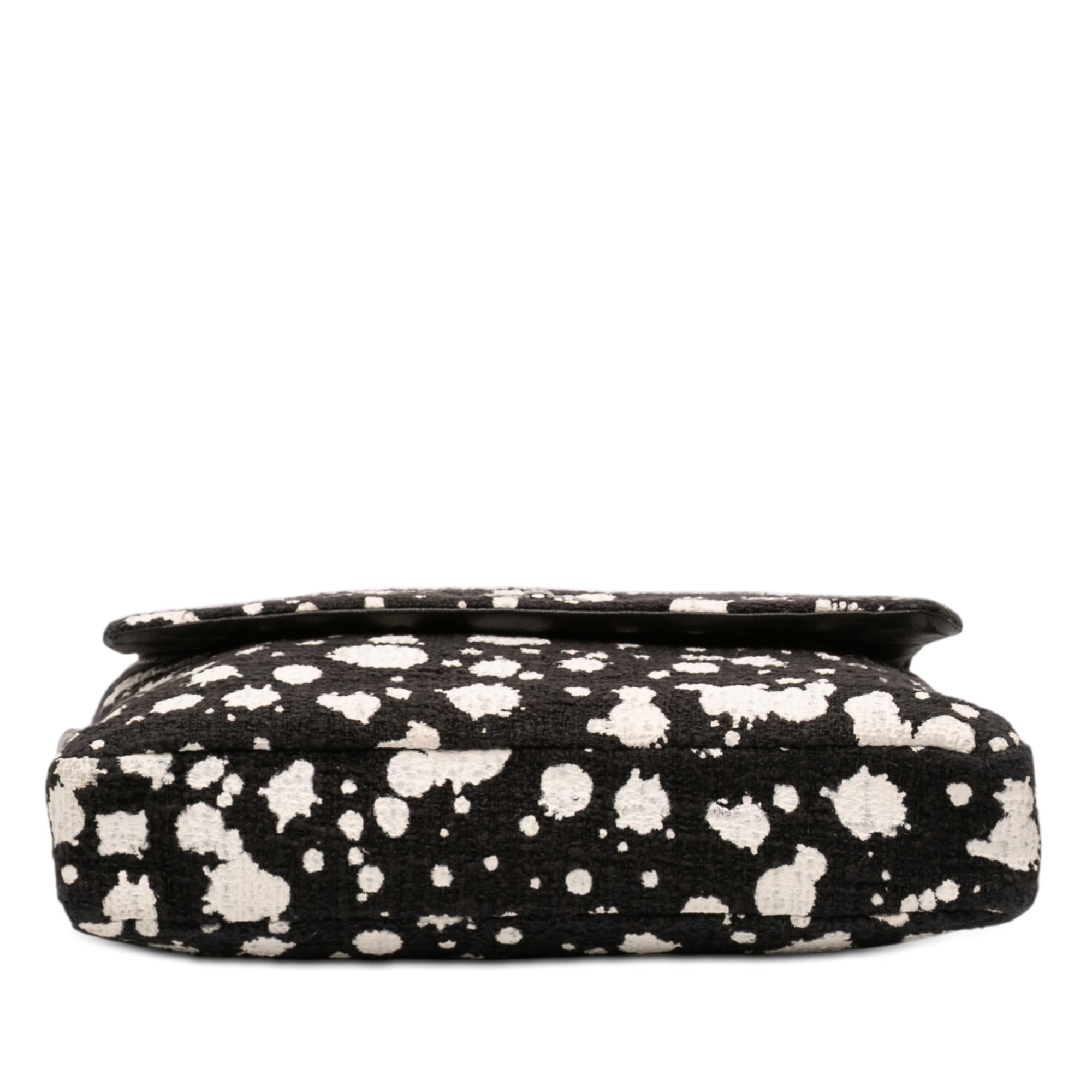 Chanel CC Tweed Paint Splatter Flap