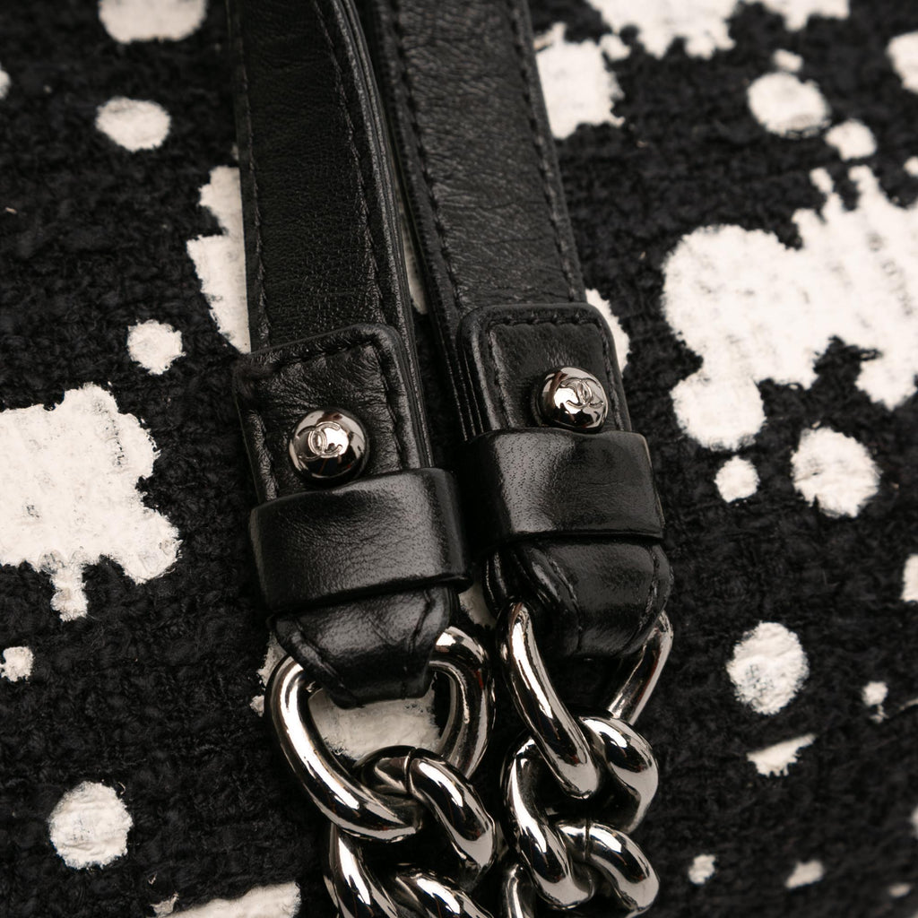 Chanel CC Tweed Paint Splatter Flap